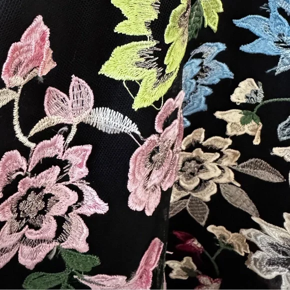 STUNNING! Floral Rustic Boho DRESS THE POPULATION Maren Carnation Cocktail (L) - Picture 7 of 9